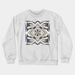 Hall of mirrors - navy & beige Crewneck Sweatshirt